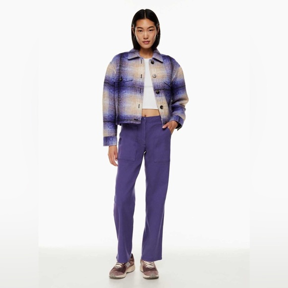 Aritzia Wilfred Free Modern Utility Pant Purple Cargo Relaxed Fit Size 0 - Picture 1 of 11